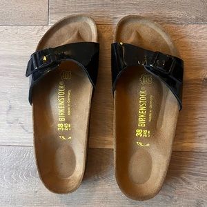 Authentic Birkenstock sandals, black, size 8. Worn once